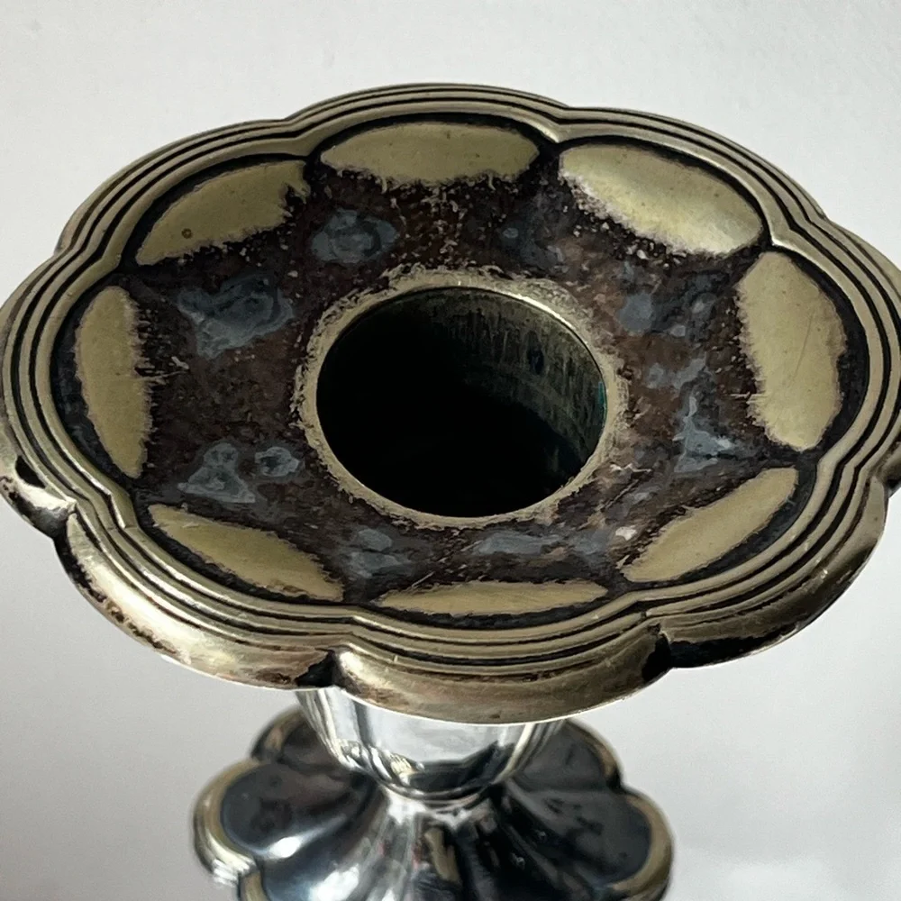 Vintage antique Gorham 11” 0200 silver solder Candlesticks candle holders holder
